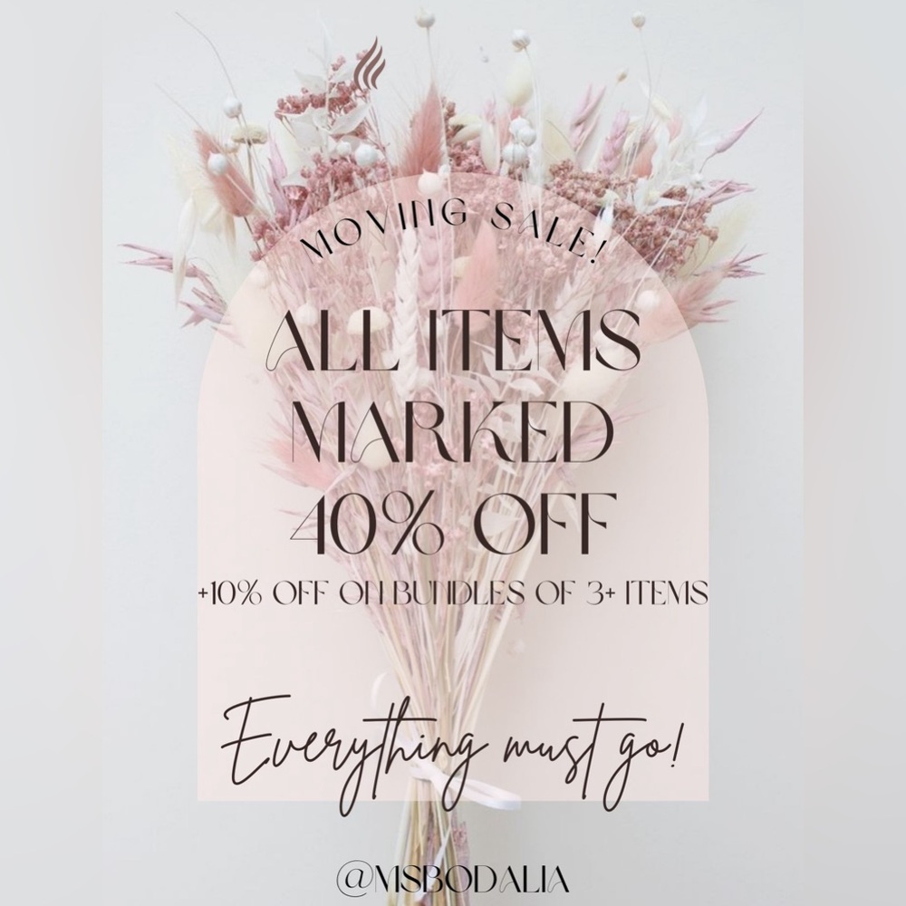 Moving Sale | 40% Off Every Item | Additional 25% Off to Purchase Entire Closet